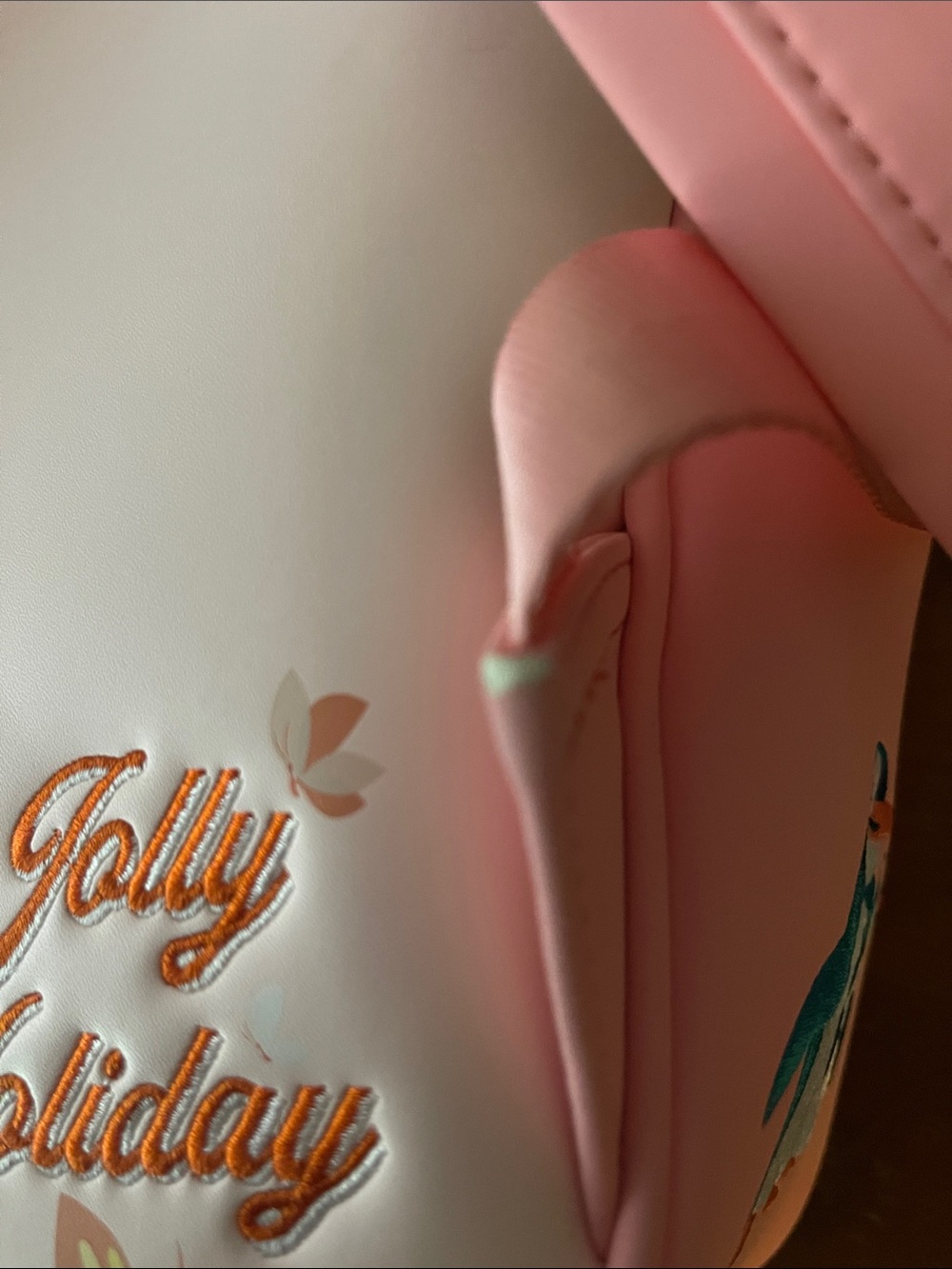 ON HOLD Disney Loungefly Mary Poppins Jolly Holiday Teal & Pink Mini Bag Used - Picture 6 of 8